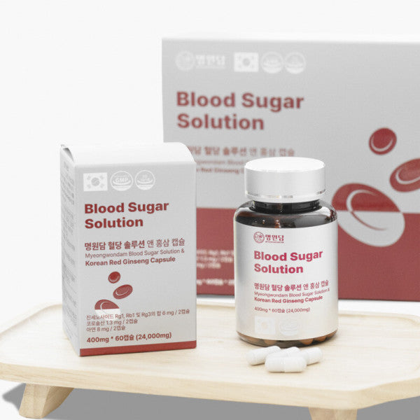 [명원담] 혈당 솔루션 앤 홍삼 캡술 (1병, 60정)