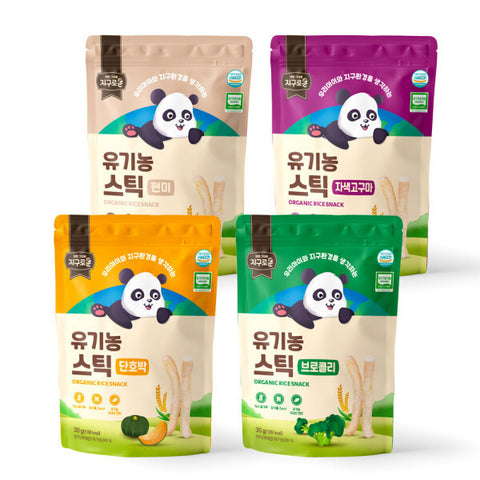 [지구로운] 유기농 아기과자 스틱 4종