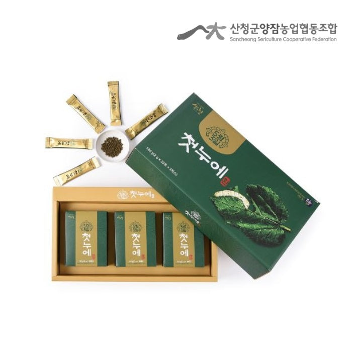 [산천양잠] 5령3일 첫 누에환 스틱 (90포)