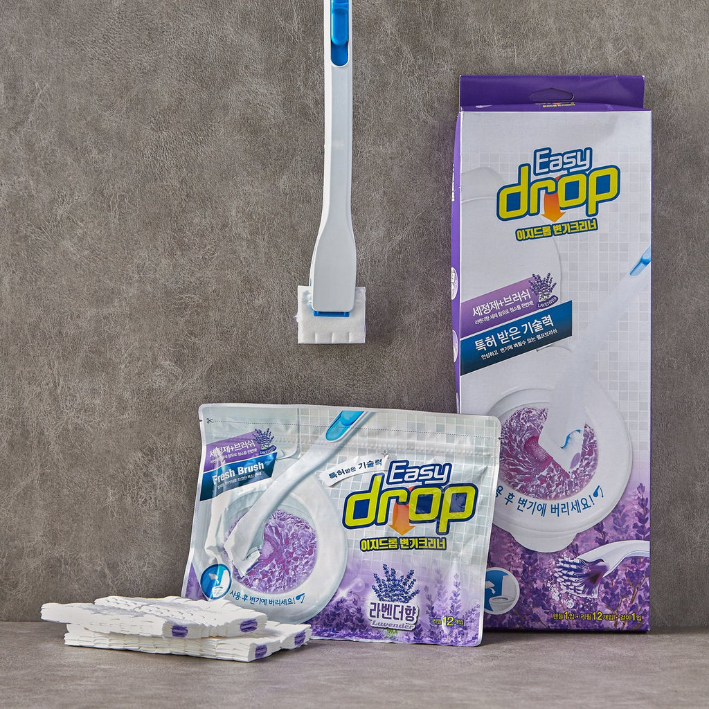 이지드롭 변기크리너 물에녹는 일회용변기솔 (변기청소)