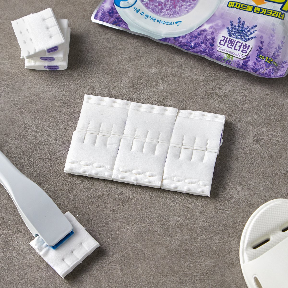 이지드롭 변기크리너 물에녹는 일회용변기솔 (변기청소)