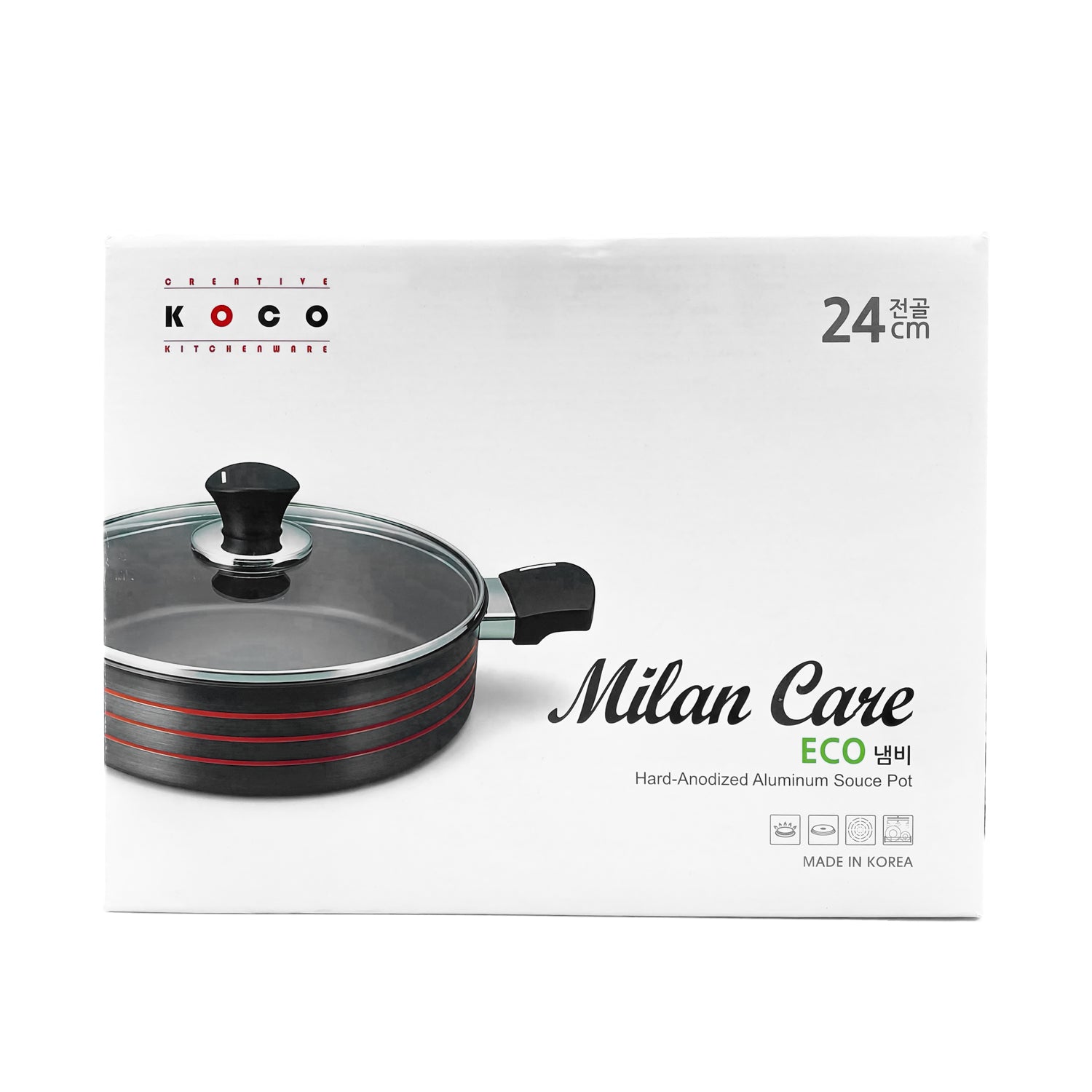 명품 밀란케어 경질 압축 전골 냄비 (24cm)
