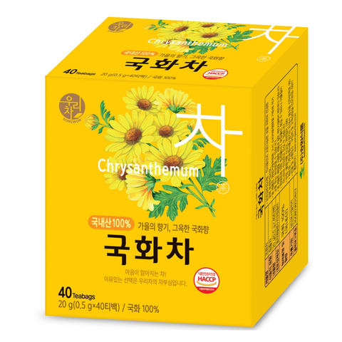 

 
Chrysanthemum Tea /국화차 20g (0.5g×40 Tea bags) 
Vitamin C, weight los...