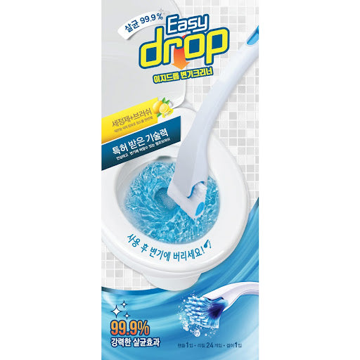 이지드롭 변기크리너 물에녹는 일회용 변기솔 (변기청소)