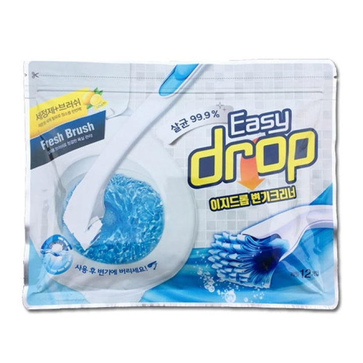 이지드롭 변기크리너 물에녹는 일회용변기솔 (변기청소)