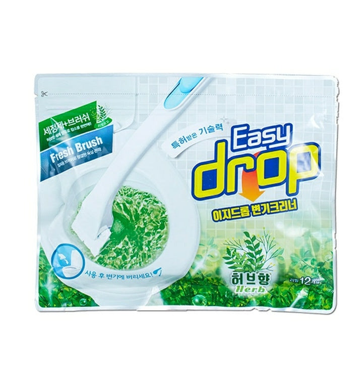 이지드롭 변기크리너 물에녹는 일회용변기솔 (변기청소)