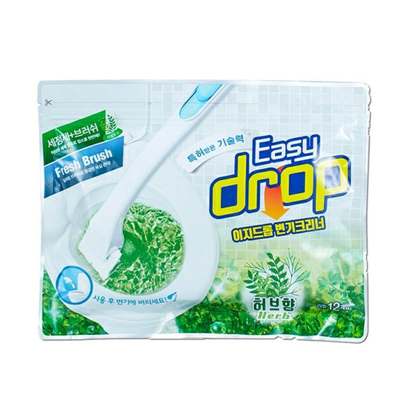 이지드롭 변기크리너 물에녹는 일회용변기솔 (변기청소)