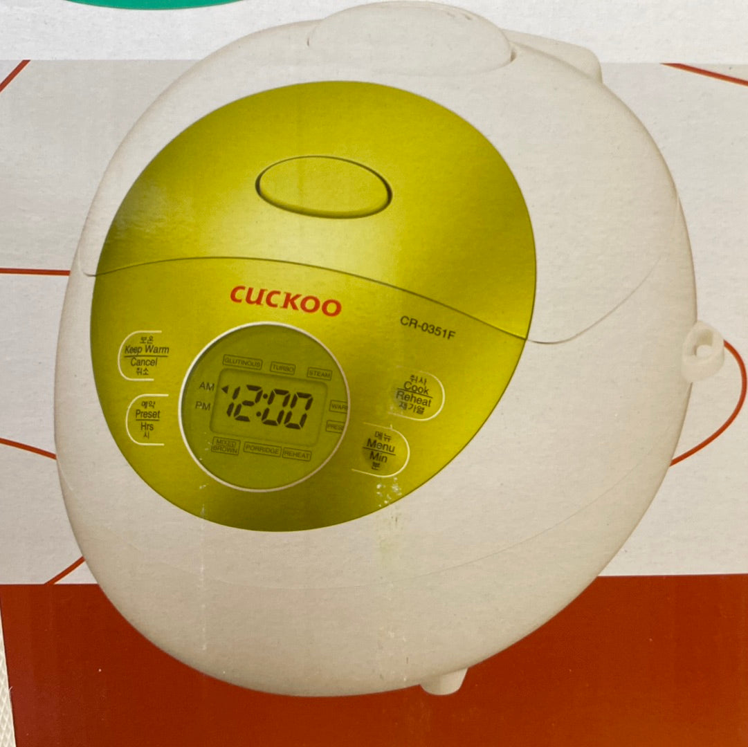 Cuckoo Electric Warmer Rice Cooker (for 3) CR-0351F